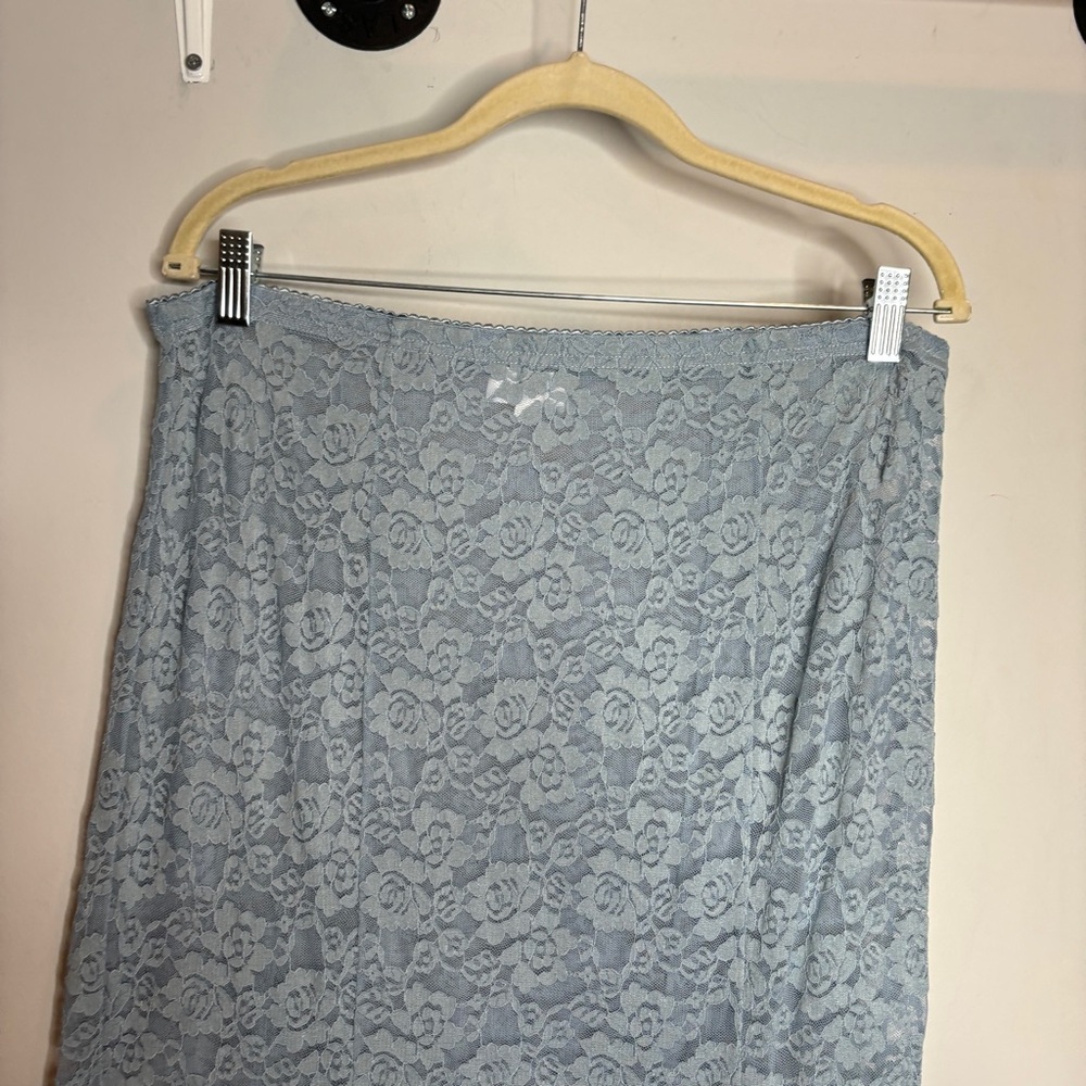 LPA Serafina Lace Top & Maxi Skirt Set Size L Blue - Picture 5 of 15